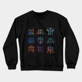 Watercolour Pixel Invaders Crewneck Sweatshirt